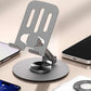 ZY034 Adjustable Desktop Mobile Phone Holder | Premium ABS Metal Biaxial Bracket Stand | 360 Degree Rotating Universal Table Mount - Grey