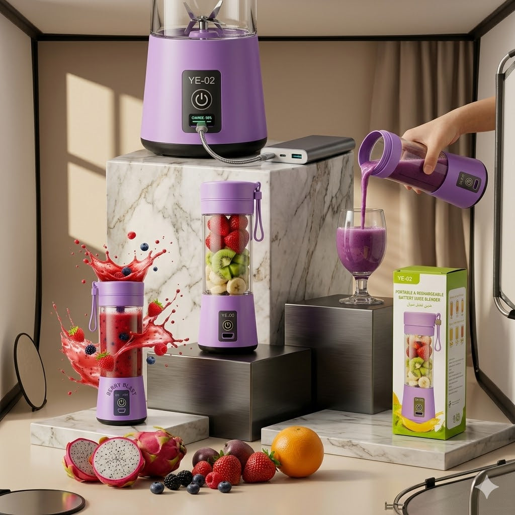 Mini Portable  USB Rechargeable Juicer Blender 6 Blades