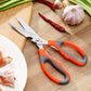 Kitchen Use Multipurpose Scissor Soft Grip Stainless Steel With Bottle Opener And Nut Cracker