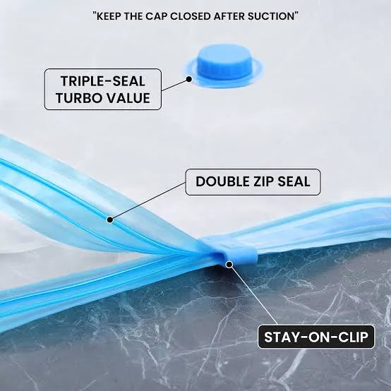 5-Pack Vacuum Storage Bags with Hand Pump