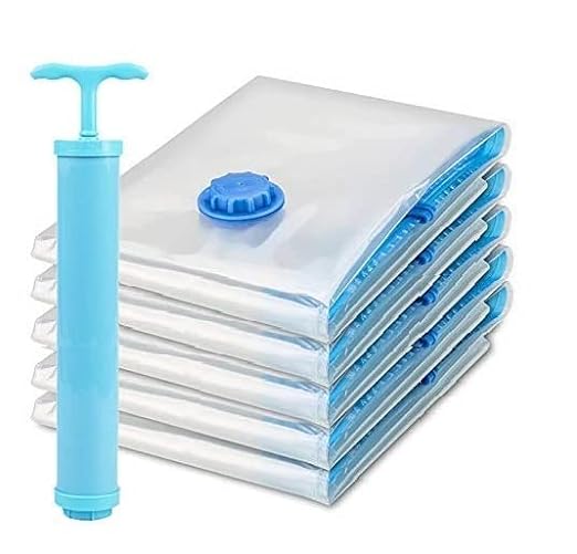 5-Pack Vacuum Storage Bags with Hand Pump