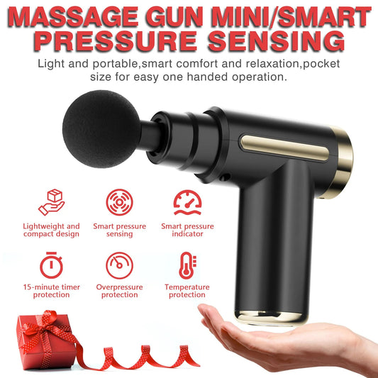 4-in-1 Gun Massager | 6 Speed C-Type Massager For Deep Tissue Massage | Portable Handheld Electric Body Therapy for Pain Relief, Relaxation & Muscle Recovery (Random Color)