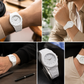 Full White Aura Watch Elegant Design Durable Build Comfortable Strap Clear Display Perfect For Daily Wear And Special Occasions
