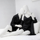 Premium Satin Silk Couple Gown Set (3 Pcs) – Elegant Matching Nightwear for Men & Women | Free Size | SKU: DC-C006 | Black