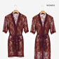Couple Matching Romantic Robe / Gown Set – Sensual Net Nightwear for Men & Women (Pack of 2) | SKU: DC-C004 | Black