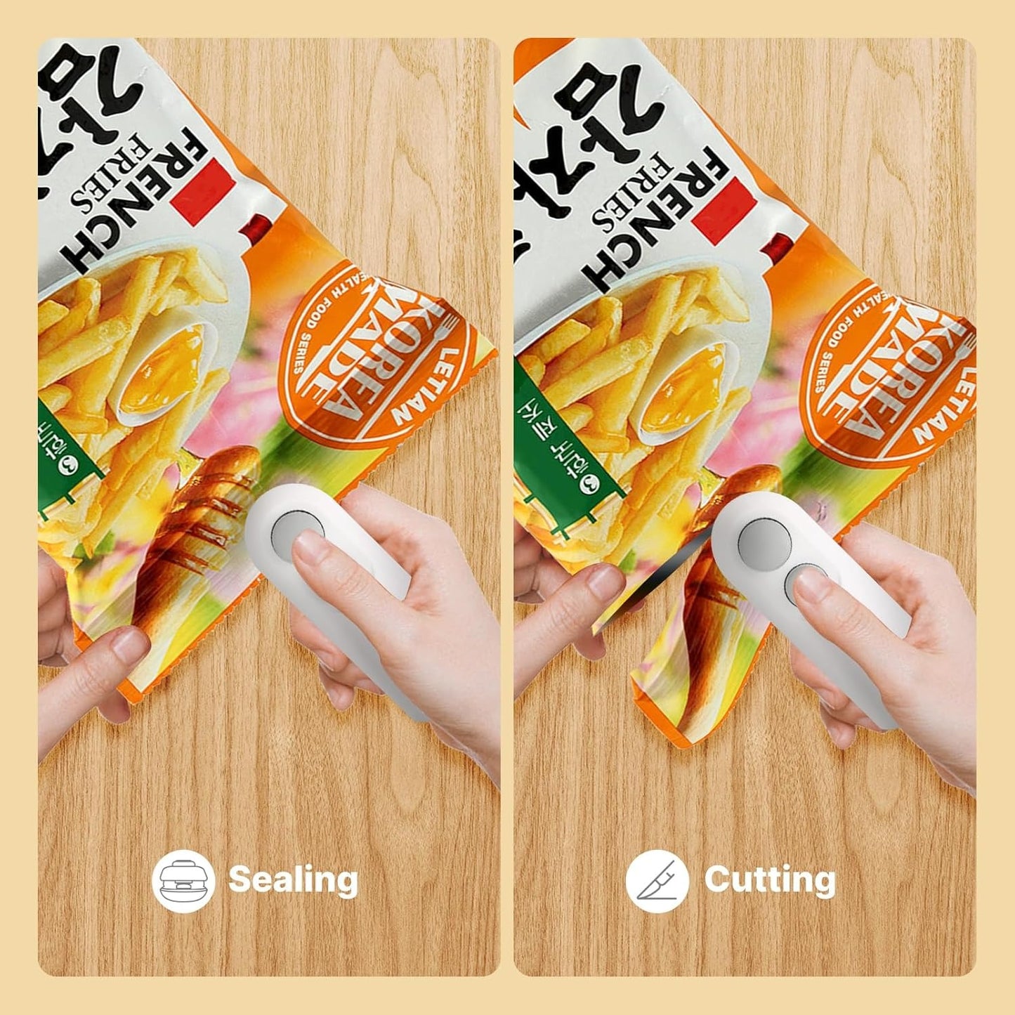 Mini Bag Heat Sealing Machine - 2-in-1 Cutter & Sealer