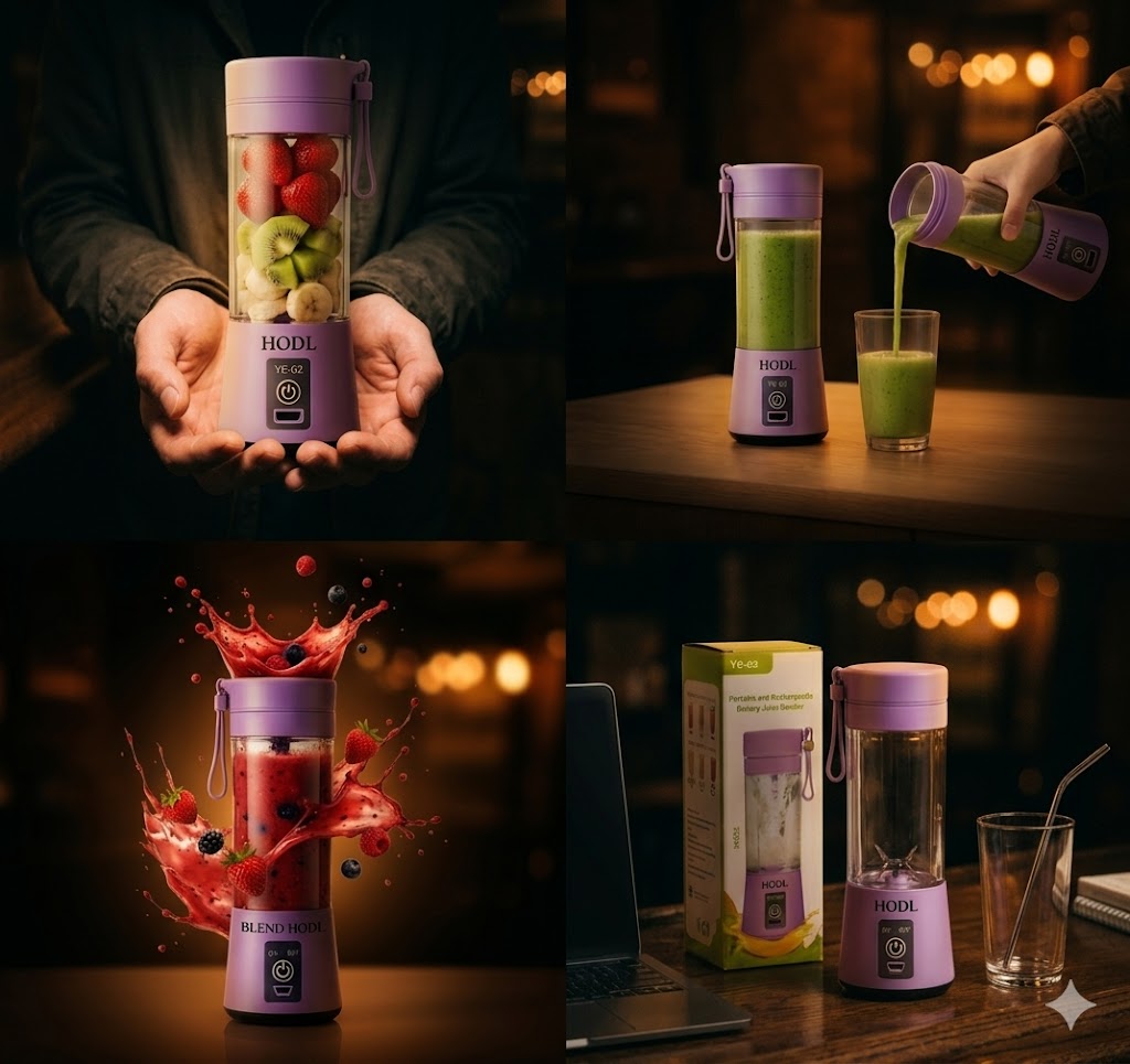 Mini Portable  USB Rechargeable Juicer Blender 6 Blades