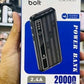 Bolt Power Bank 20000mAh Dual USB, Fast & Reliable Charging Black