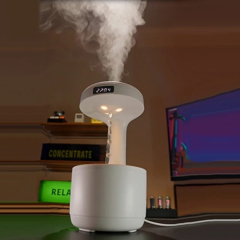 Smooth Sailing Antigravity Humidifier With Ultra-Quiet Performance, Water Drop Light Effects (Random Color)