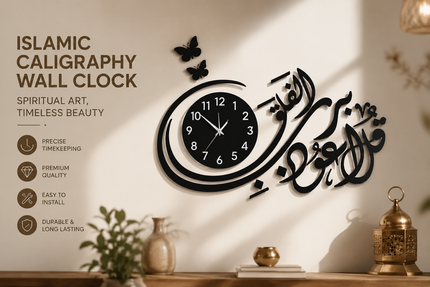 3d wall clock Wooden Wall Clock I Wall clocks for bedroom I Quartz Watch DIY Design