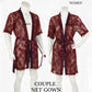 Couple Matching Romantic Robe / Gown Set – Sensual Net Nightwear for Men & Women (Pack of 2) | SKU: DC-C004 | Black