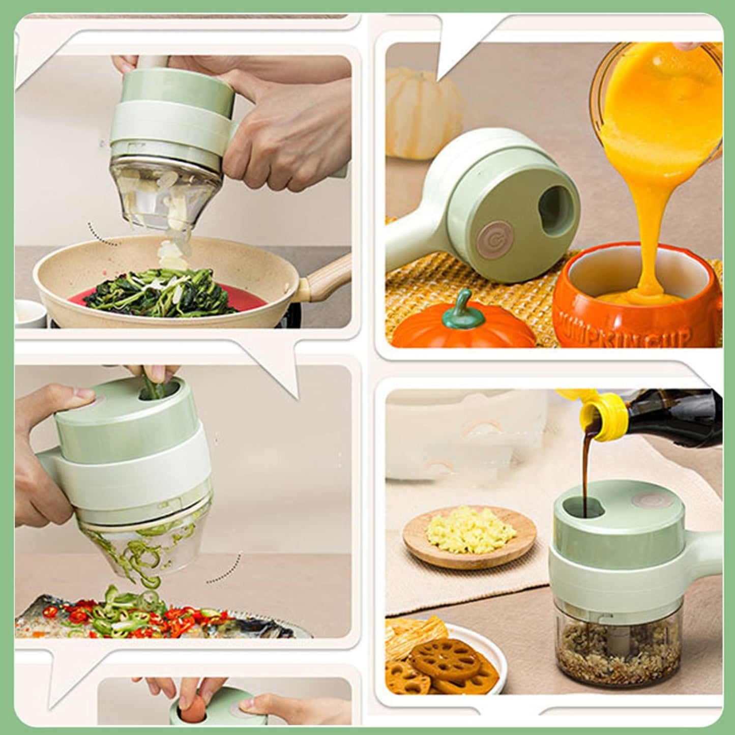 Electric Handheld Vegetable Cutter Slicer Multifunctional Food Chopper Compact Durable And Easy To Use Kitchen Tool