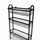 Wall Mounted Spice Rack Black Stainless Steel 3 Tier – DIY Assembly Required (Self Assemble)