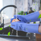 Silicone Washing Full Finger Gloves - For Home (Random Colors)