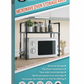 Microwave Oven Storage Rack 2-Tier Kitchen Organizer | Space-Saving Carbon Steel Shelf For Countertop And Utensils | Random Colour ~ Plastic