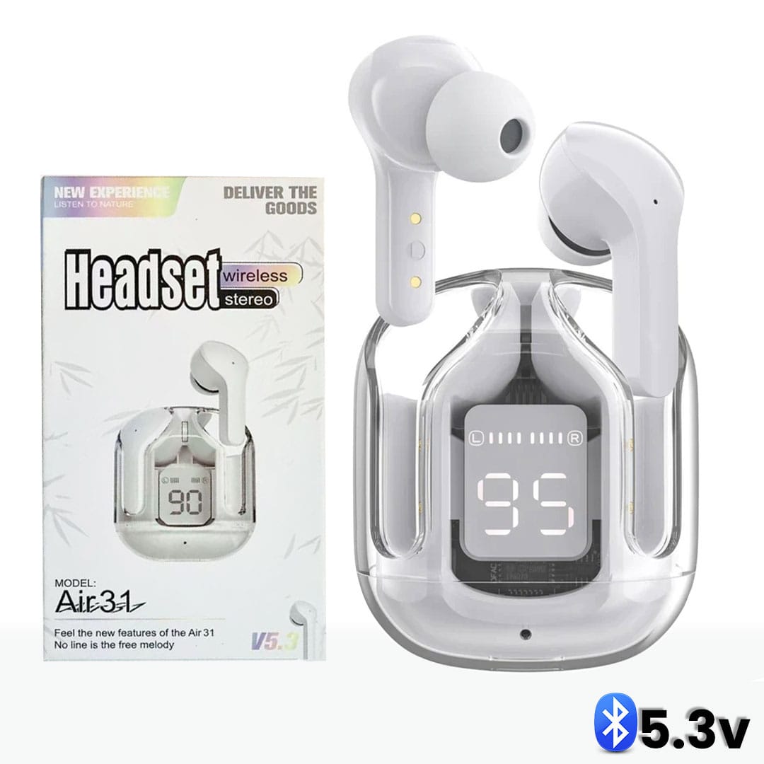 3.1 Professional Air 31 Tws Transparent Earbuds Bluetooth 5.3v (random color )