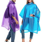 Rain Ponchos for Adults Reusable - Raincoats Survival Emergency Heavy Duty Rain Coat with Drawstring Hood (Random colors)