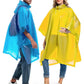 Rain Ponchos for Adults Reusable - Raincoats Survival Emergency Heavy Duty Rain Coat with Drawstring Hood (Random colors)