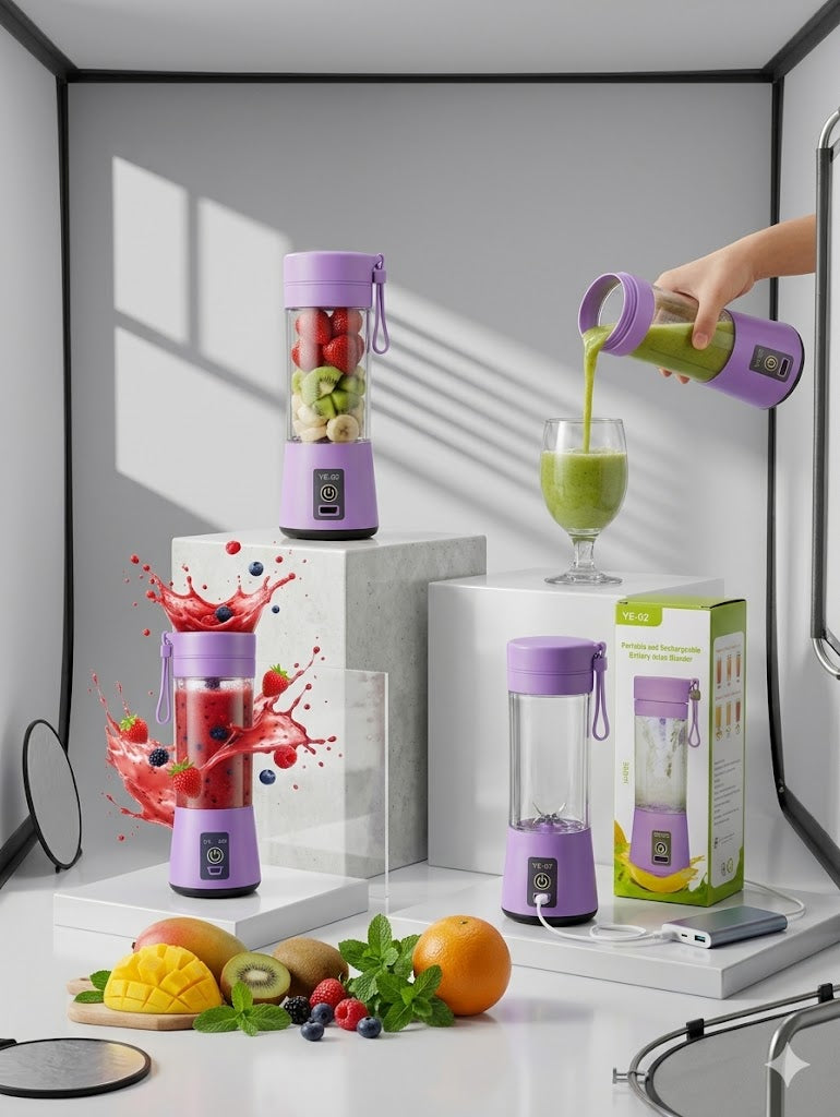 Mini Portable  USB Rechargeable Juicer Blender 6 Blades