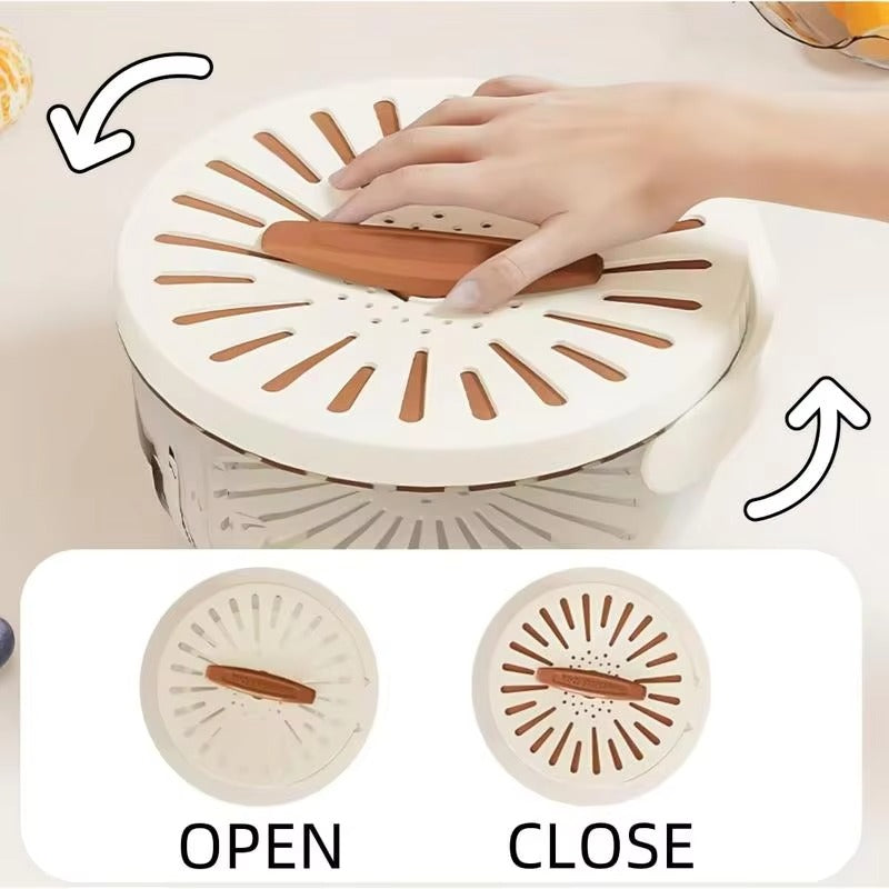 Multi-Functional Vegetable & Fruit Cleaning Basket | Folding Drainage & Storage Box | Fresh-Keeping Kitchen Filter Container