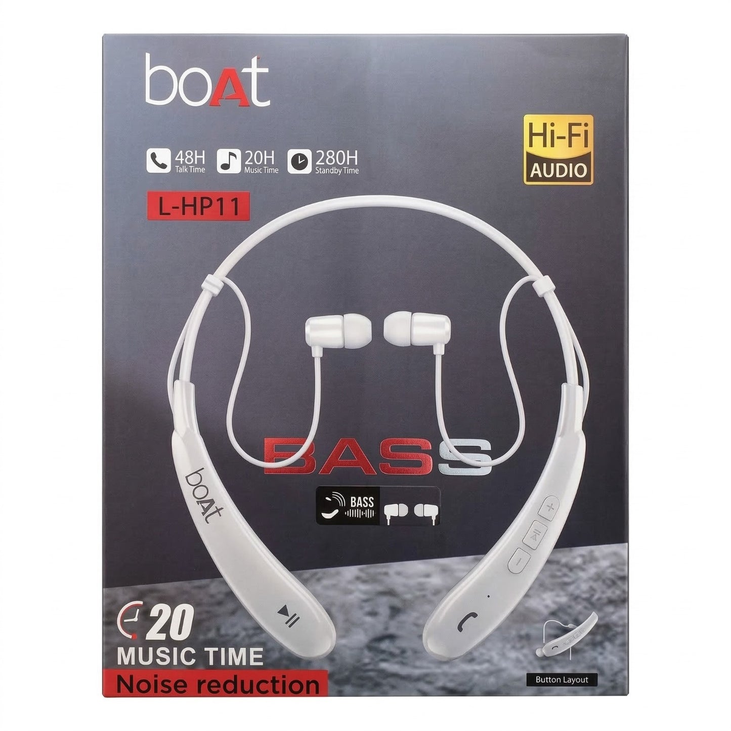 Neckband Boat Experience powerful bass, HD calls, and wireless freedom with this lightweight, sweat and Water proof neckband.