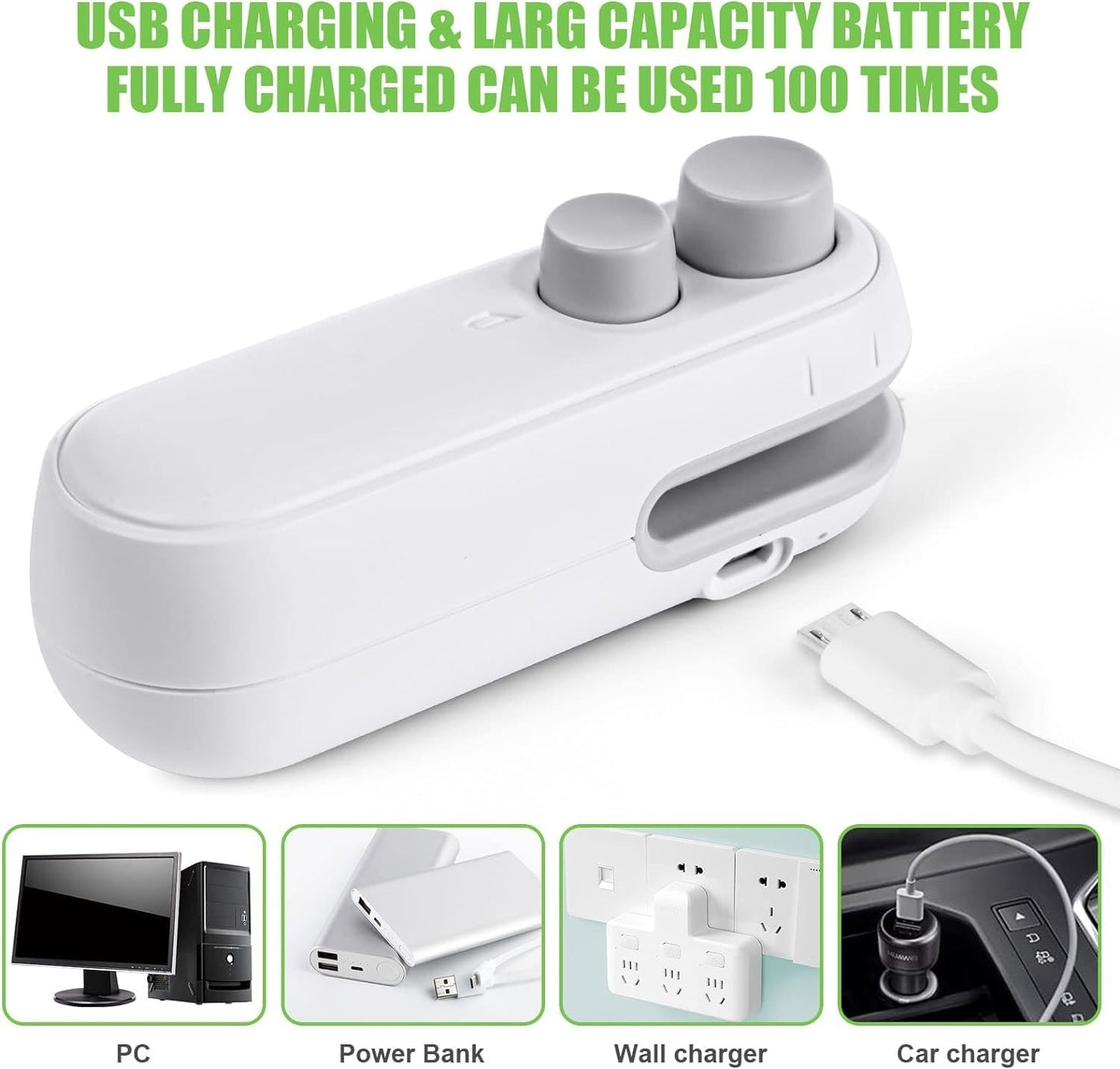 Mini Bag Heat Sealing Machine - 2-in-1 Cutter & Sealer