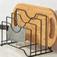 Multi Functional Kitchen Cutting Board And Pot Lid Organizer Rack Durable Space Saving Storage Solution For Daily Use