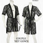 Couple Matching Romantic Robe / Gown Set – Sensual Net Nightwear for Men & Women (Pack of 2) | SKU: DC-C004 | Black