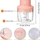 Mini Food Chopper Portable USB Rechargeable Vegetable Garlic Meat Grinder | With Cable - Size 250ml