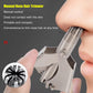 Stainless Steel Manual Nose Hair Trimmer – Portable 6-Teeth Precision Trimming Tool with Drawstring Bag and Brush