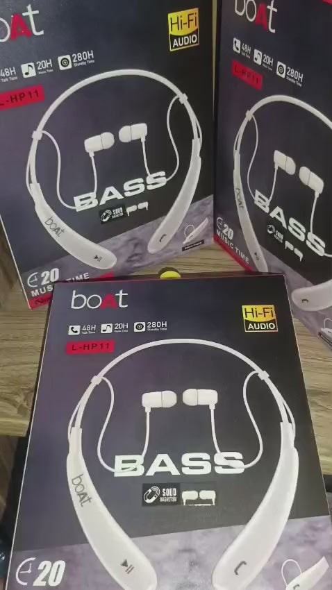 Neckband Boat Experience powerful bass, HD calls, and wireless freedom with this lightweight, sweat and Water proof neckband.