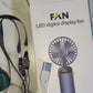 Rechargeable Hand Fan with LED Display | 5 Speed Modes Portable Mini Handy Fan for Kids & School Use